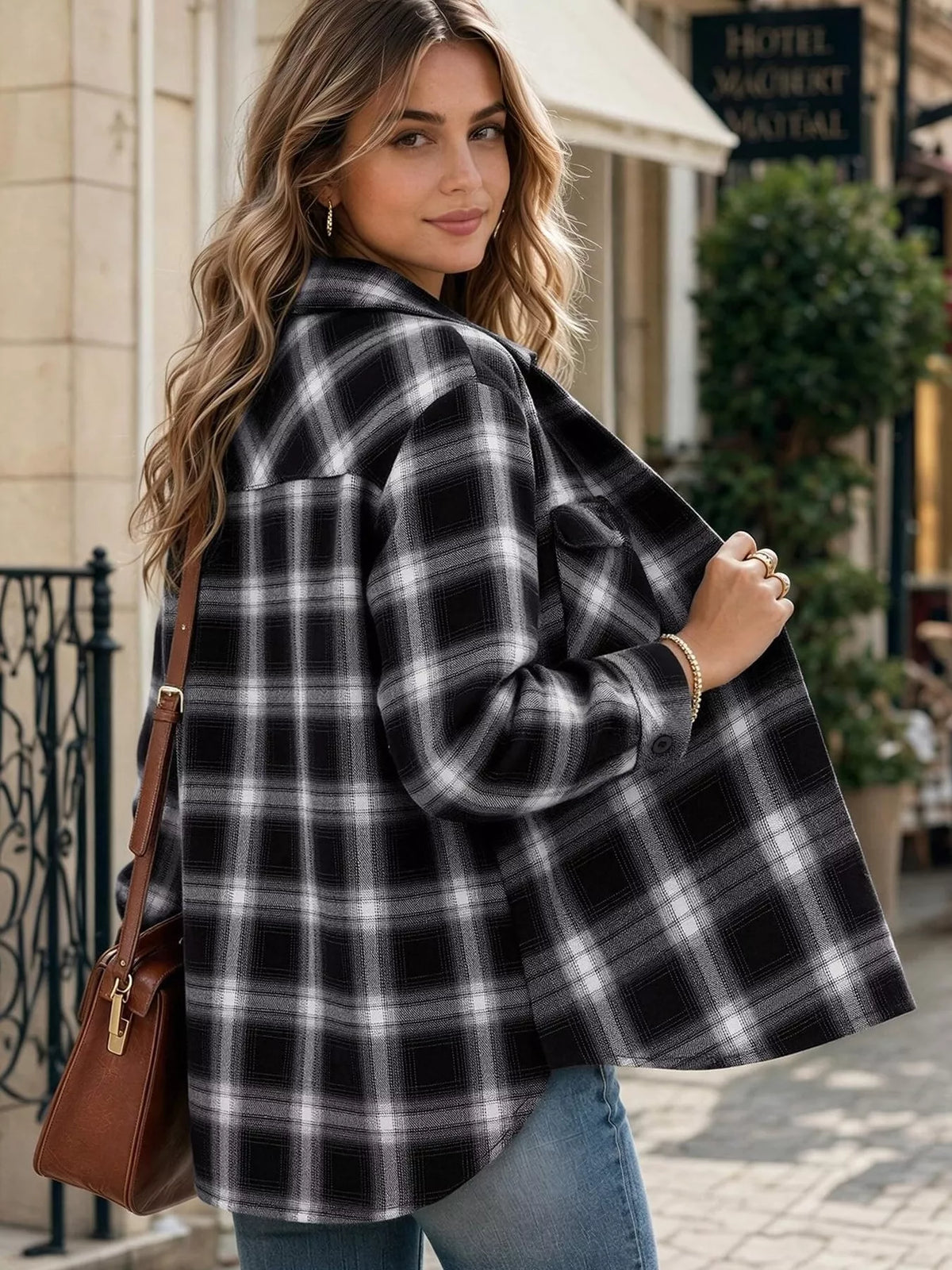 Casual Plaid Button-Down Shirt