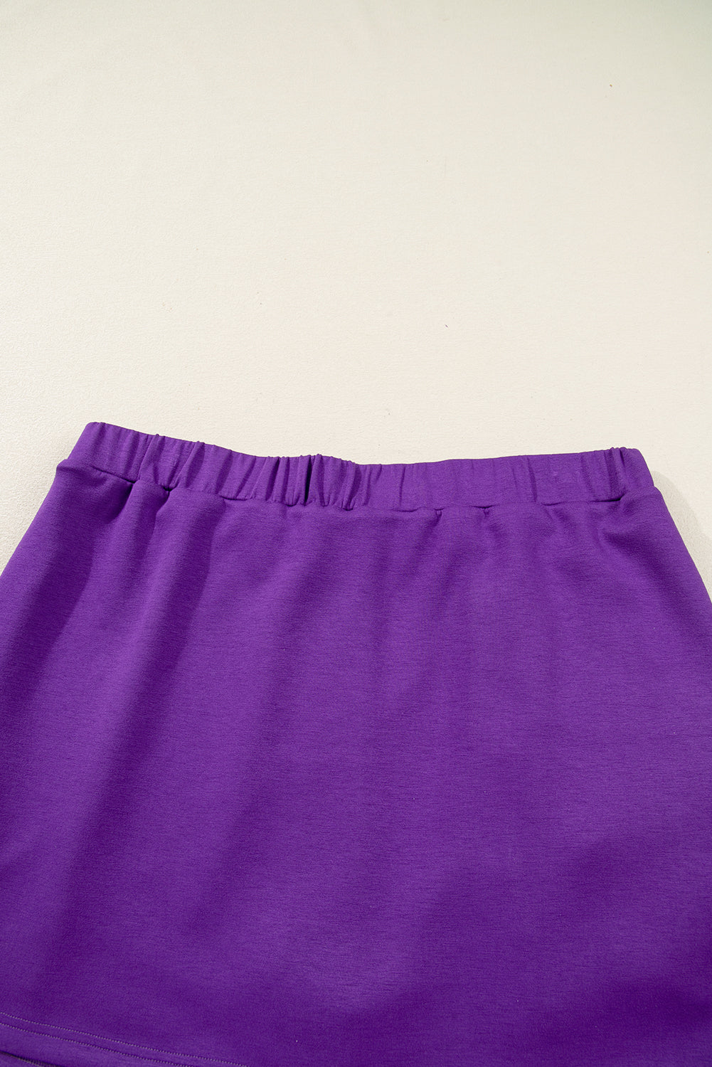 Conjunto de 2 piezas de falda y suéter con media cremallera y cuello, talla grande, diseño de glicinia