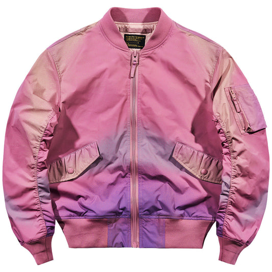 Men's Trendy Gradient Tie-dye Bomber Jacket