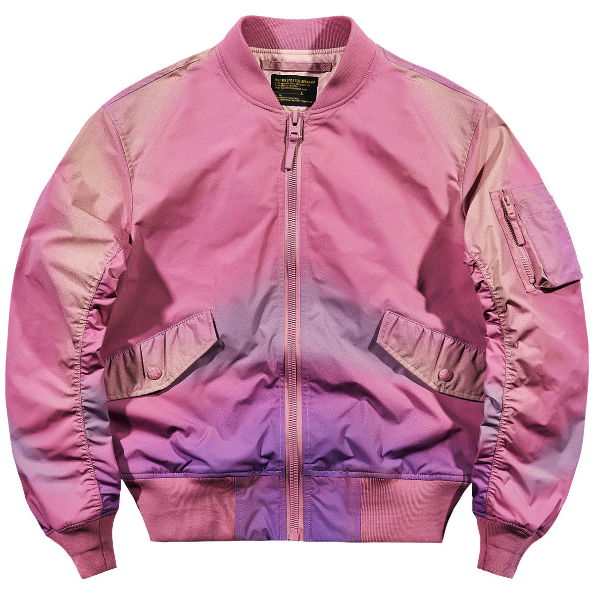 Men's Trendy Gradient Tie-dye Bomber Jacket