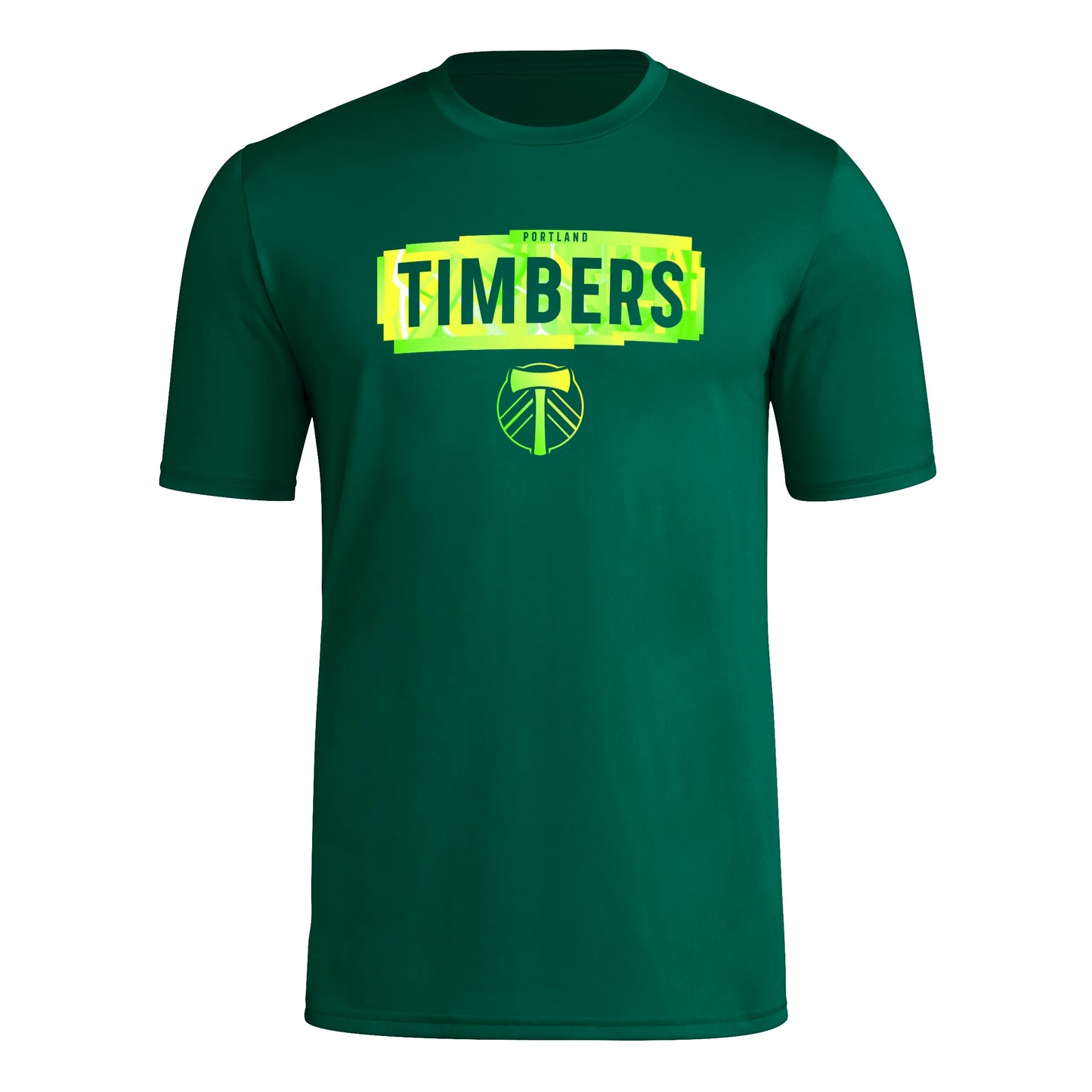 adidas Mens Short Sleeve Pre-Game T-Shirt Dark Green/Portland Timbers 3X-Large