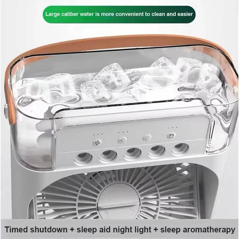 3-in-1 Portable Air Cooler Fan with Humidifier and LED Light