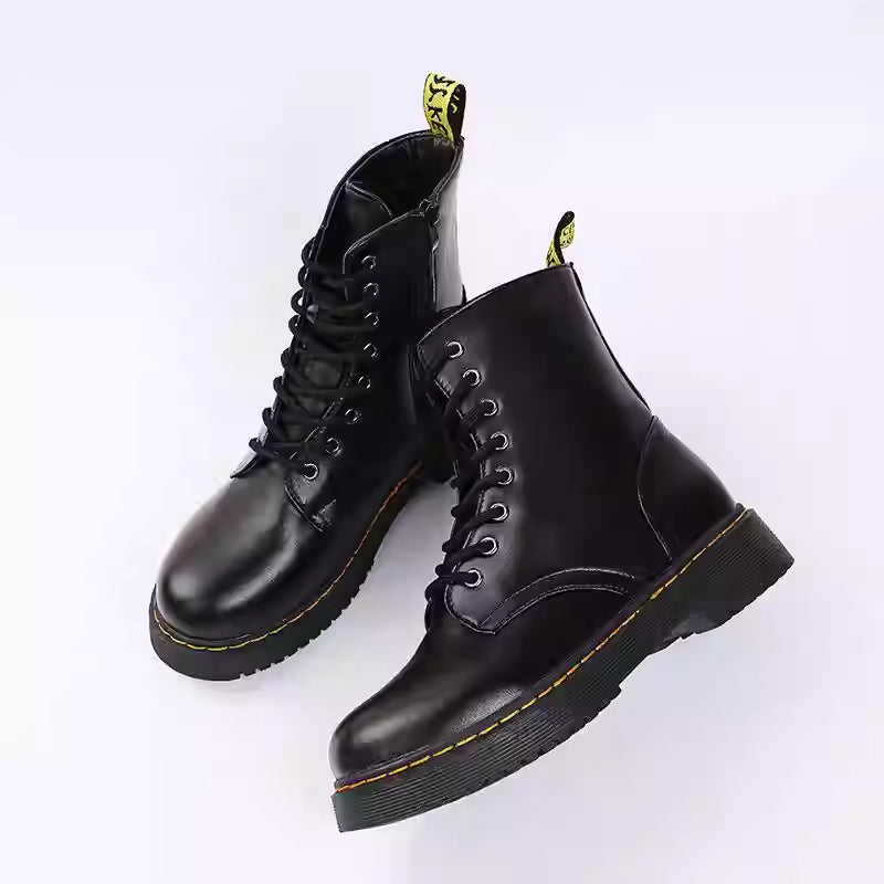 Botines Martin para mujer – Botines clásicos con cordones hasta el tobillo