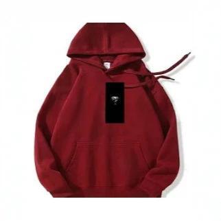 Solid-color Digital Letter-embossed Print Hooded Sweatshirt With Pockets