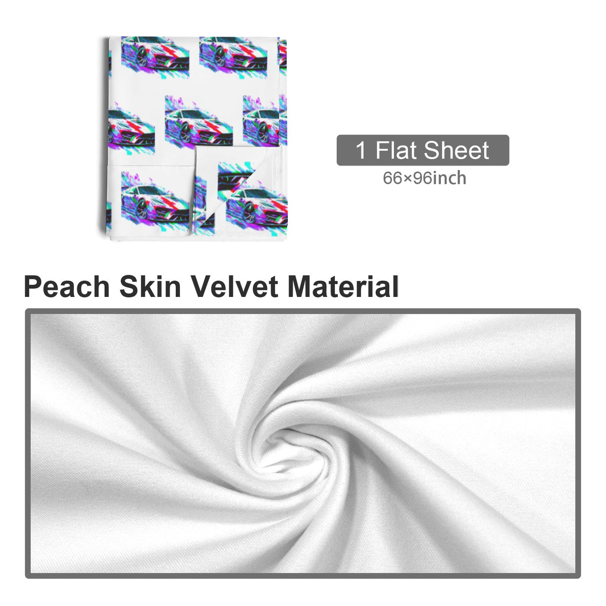 Fast Sports Car Twin Size Sheet Set - 3 pieces
