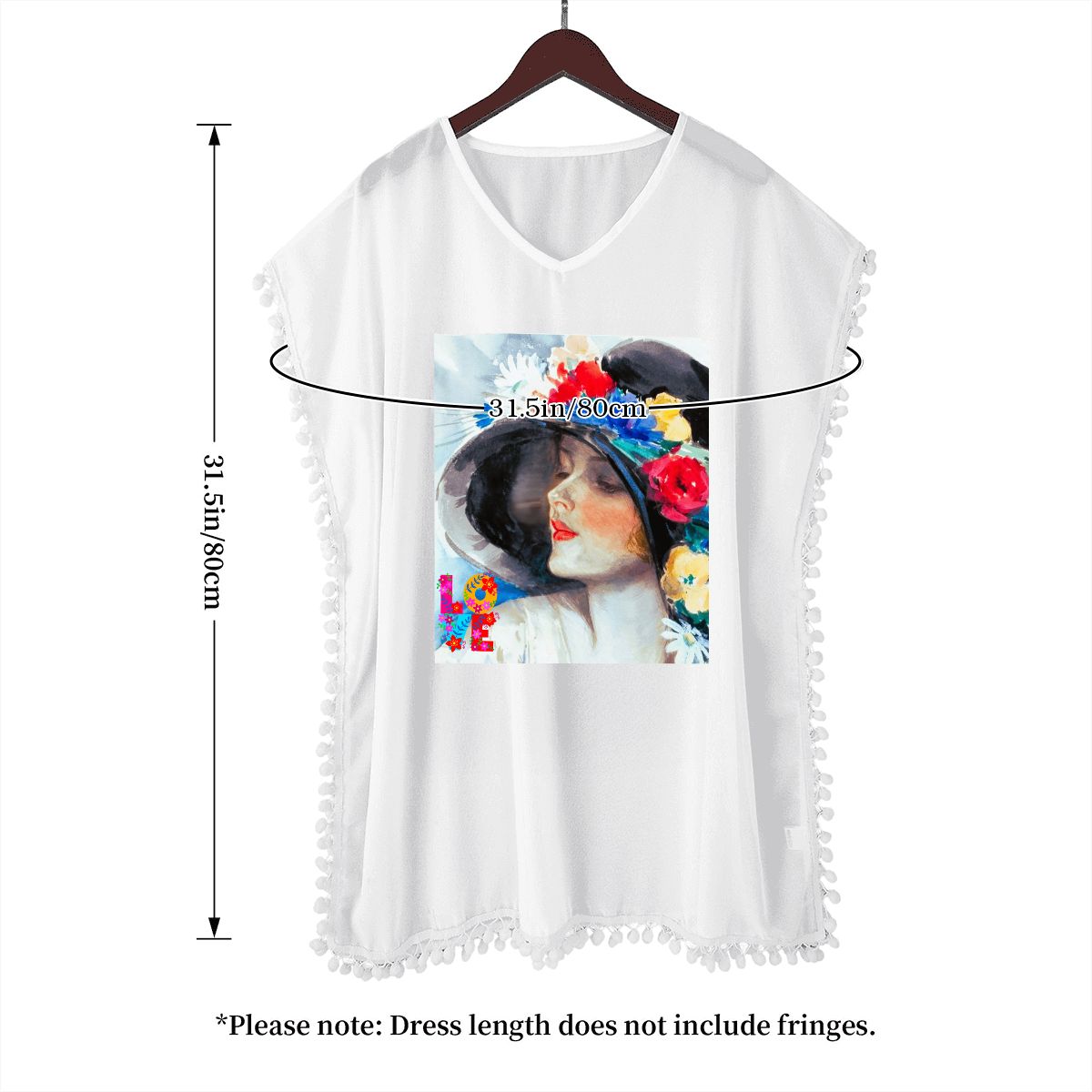Women's Fashionable Lady Floral Elegance Chiffon Beach Coverup (Made in USA)