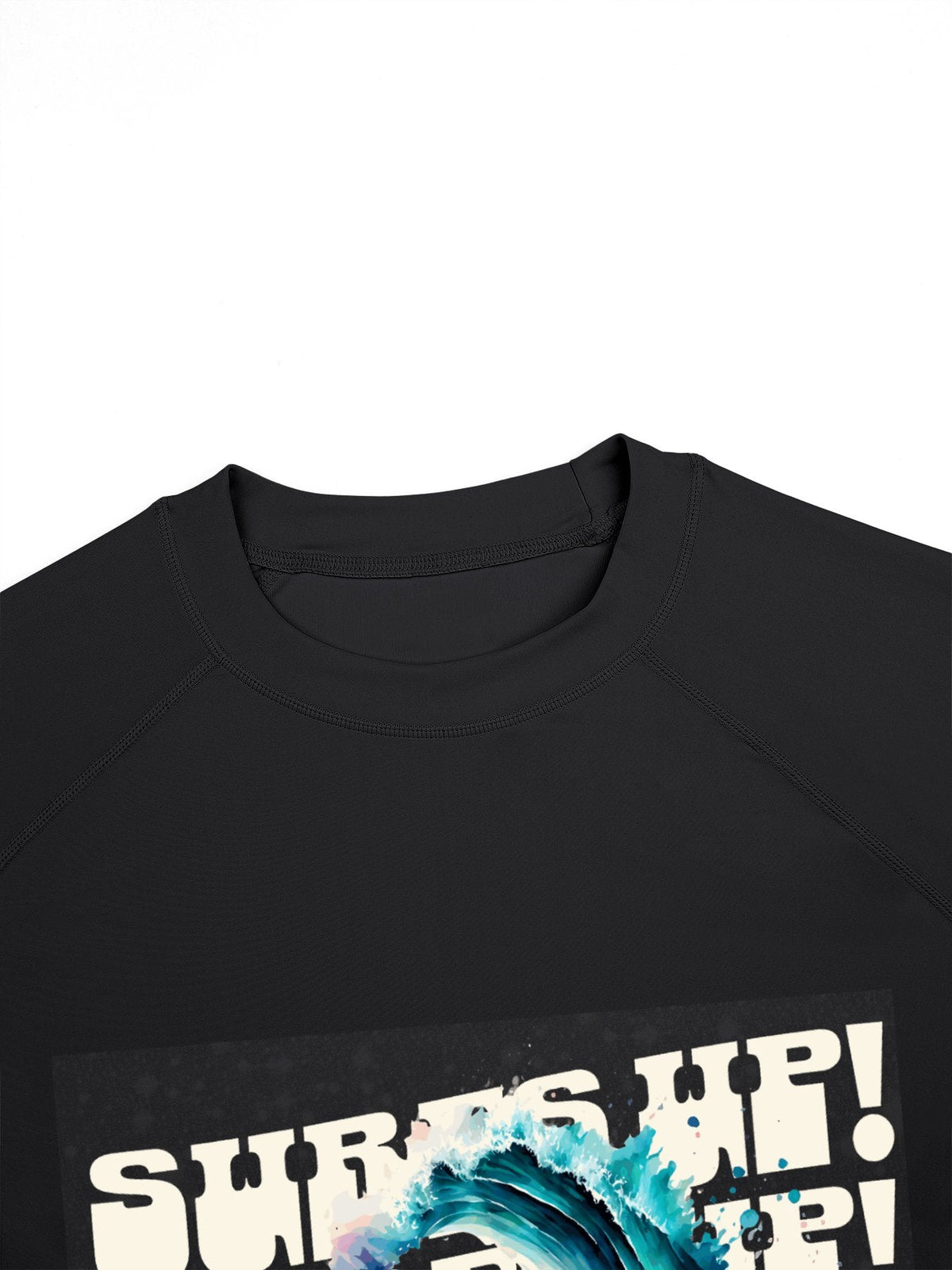 Surf's Up Men's Short-Sleeve Swim Top (Front Printing)