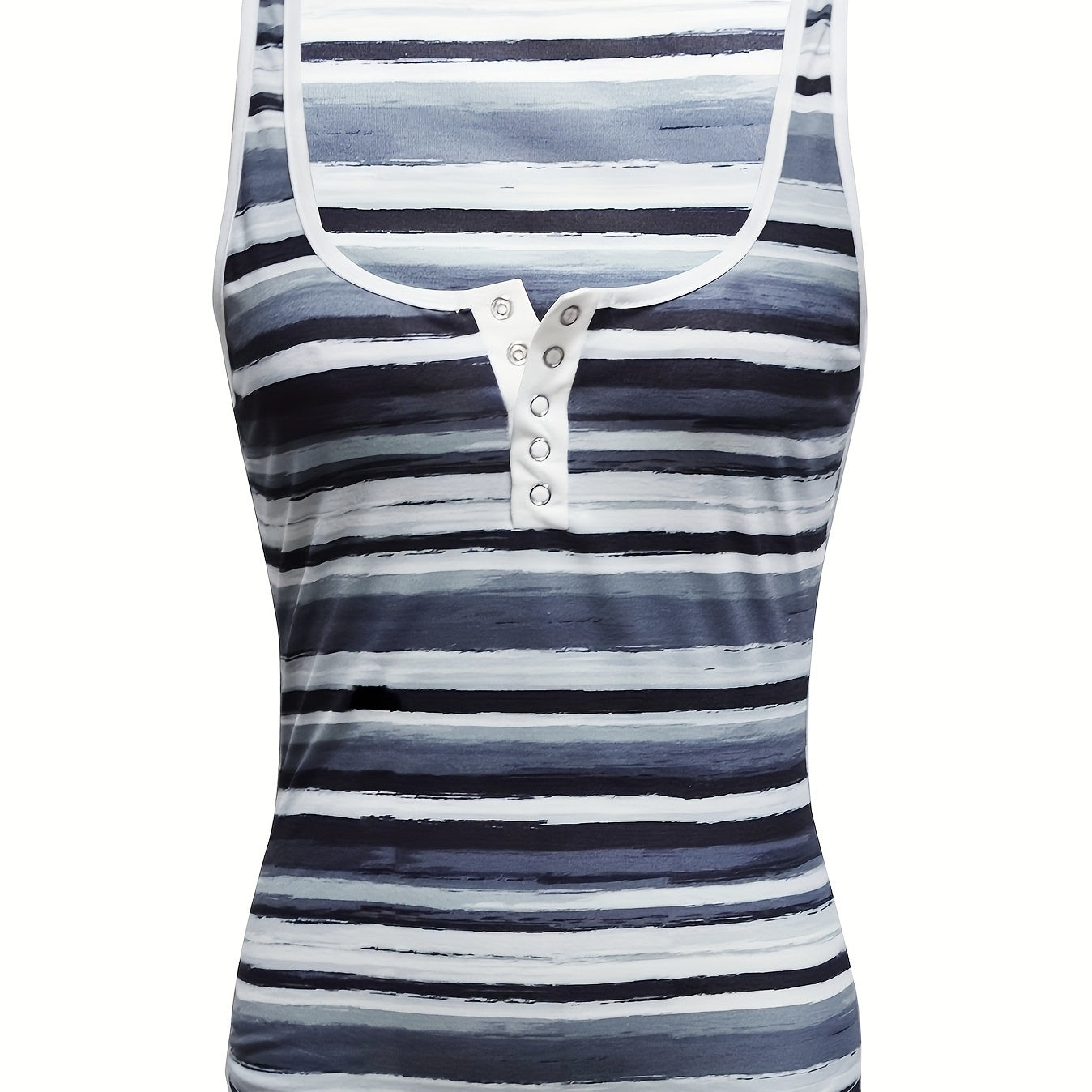 Chaleco camisero de mujer con cuello de pico y rayas