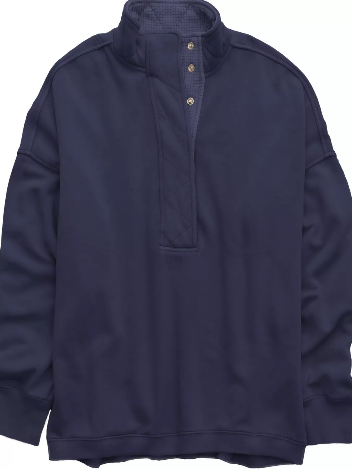 Half Snap Dropped Shoulder Sweatshirt