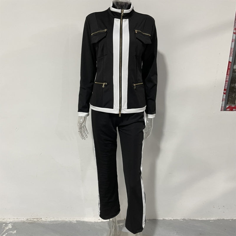Conjunto deportivo informal de 2 piezas para mujer