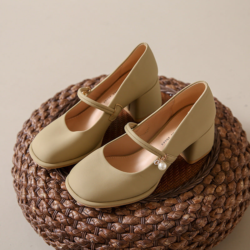 Women's Mid-Heel Mary Jane Shoes
