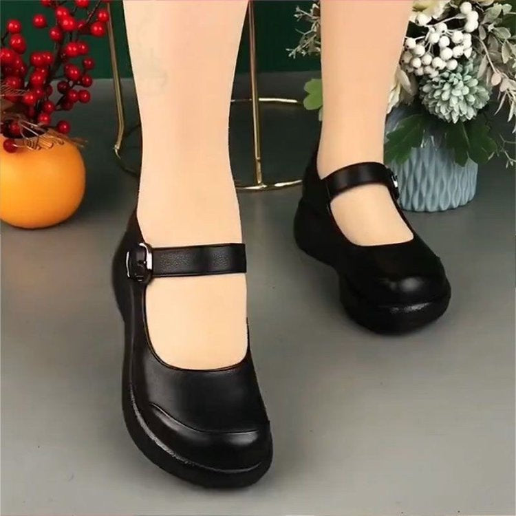Women's Round-Toe Thick-Soled Shoes