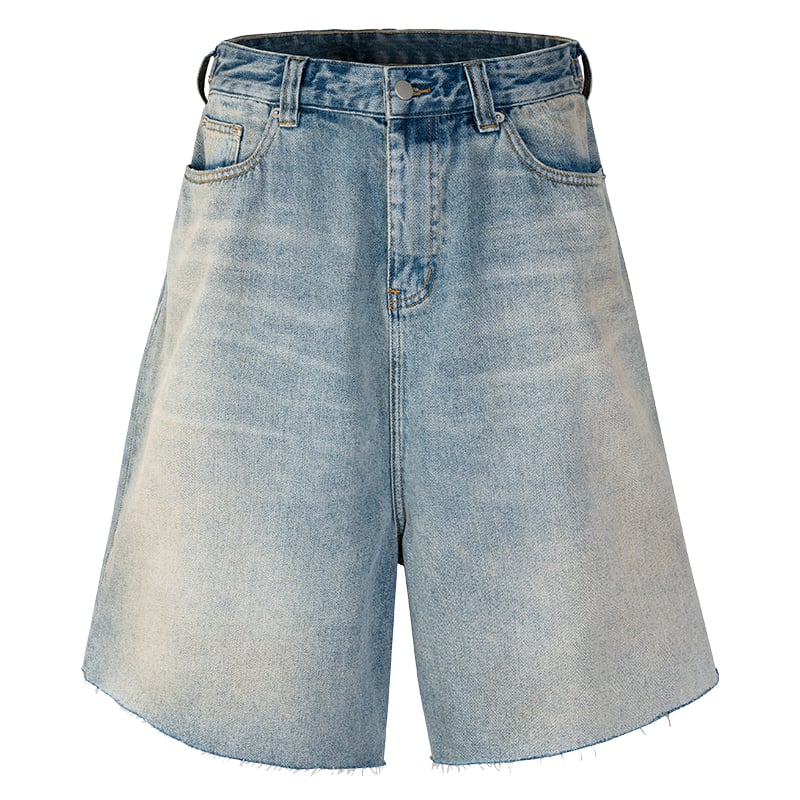 Men's Retro Loose Fitting Denim Shorts for Summer
