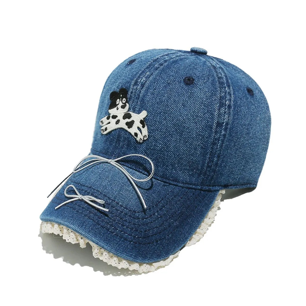 Dog Bow Adjustable Baseball Cap