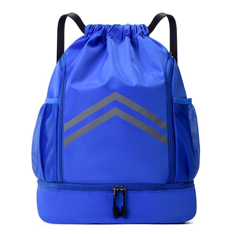 Men's Drawstring Drawstring Bag With Reflective Backpack For Sports