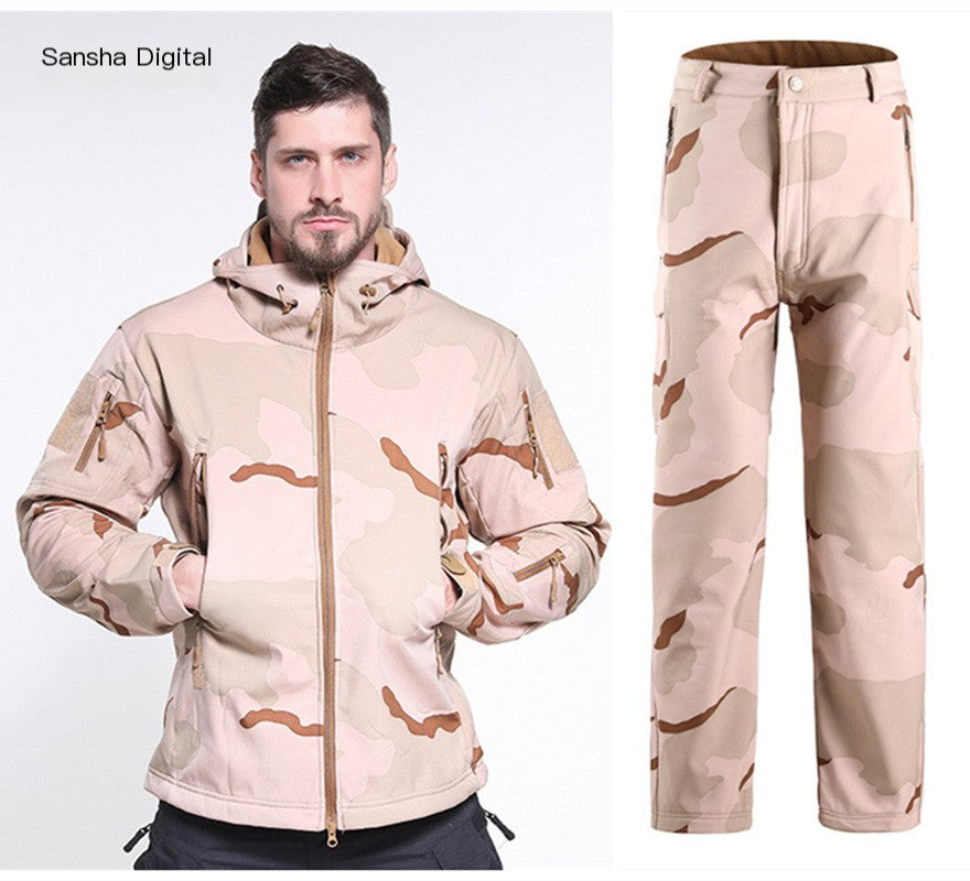 Men's Waterproof Camouflage Fishing Jacket and Pants Set