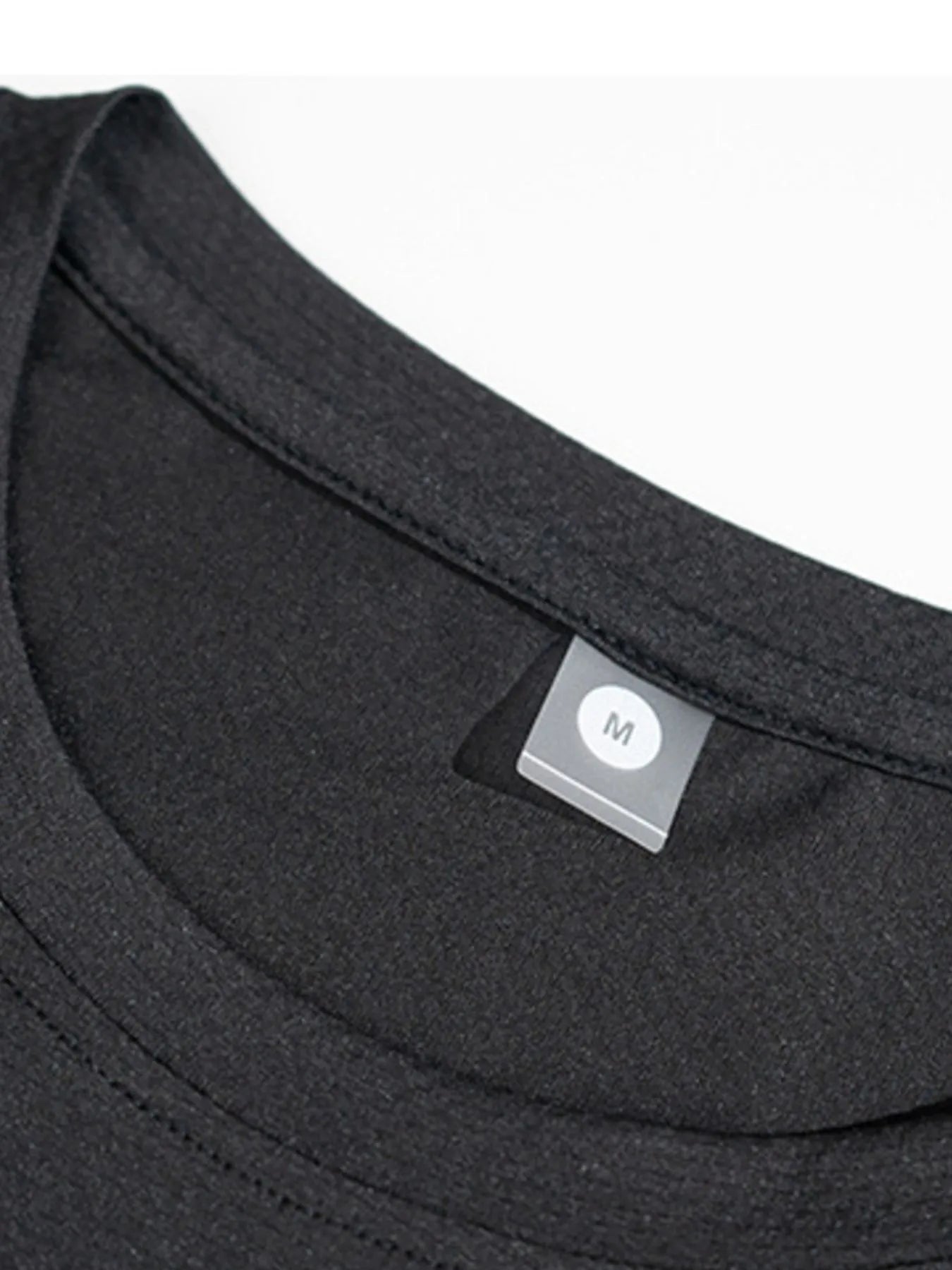 Camiseta activa de manga corta y cuello redondo para hombre