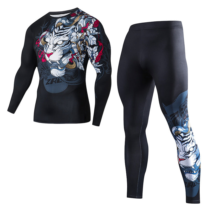 Traje de fitness de secado rápido y absorbente de sudor para hombres