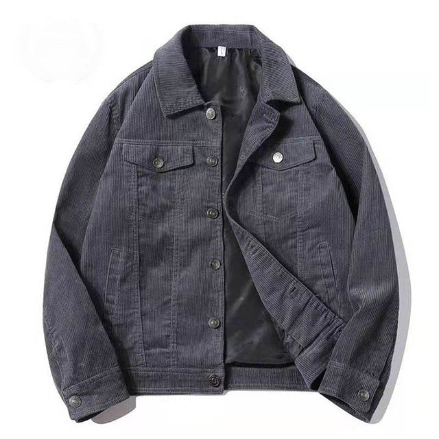 Men's Retro Corduroy Jacket for Spring and Autumn