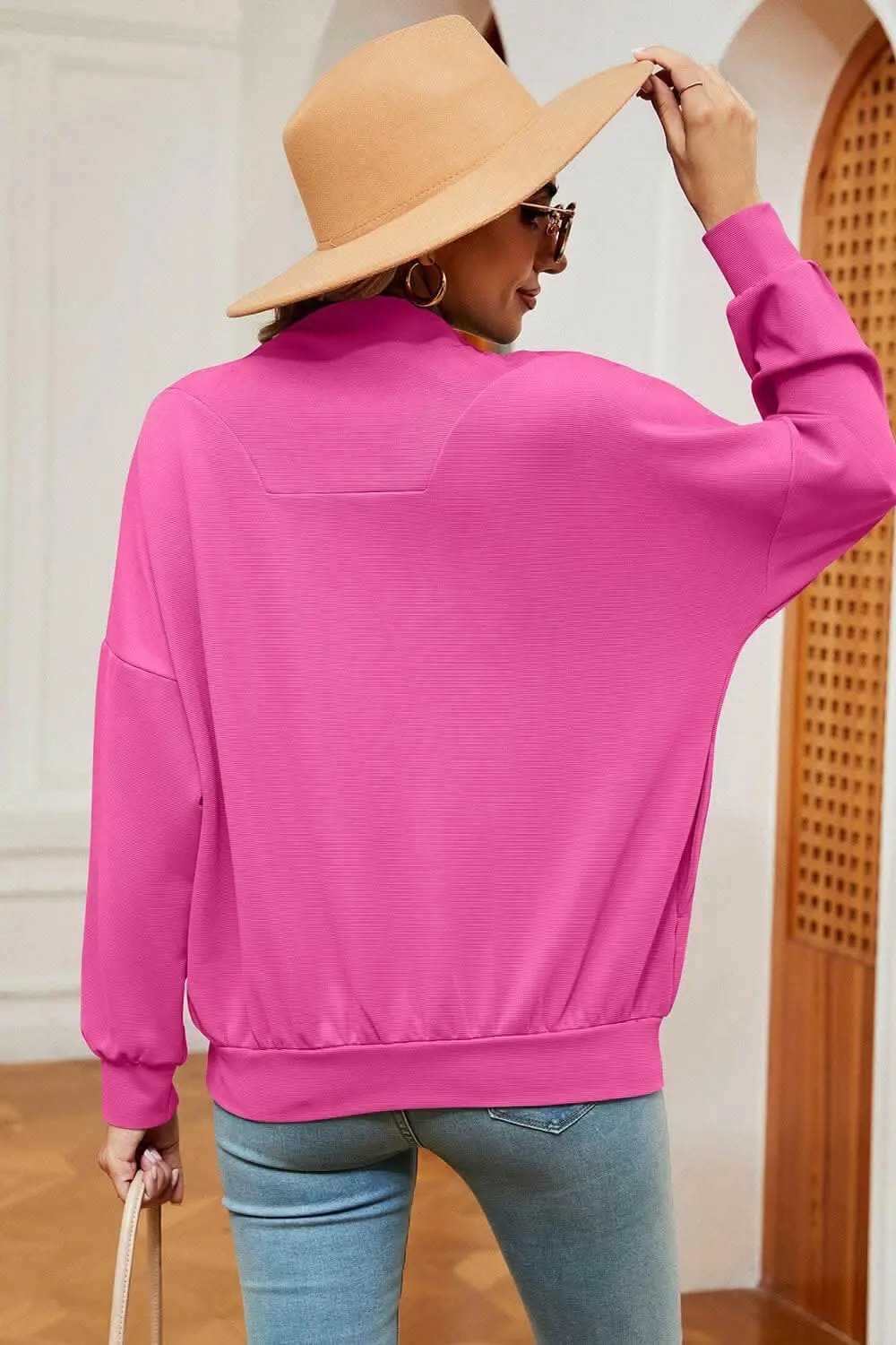 Trendsi Half-Zip Sweatshirt Women's — Casual Comfort Pullover