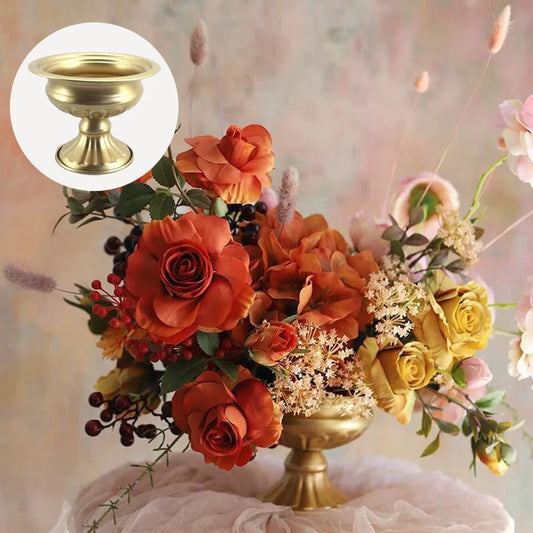 DecorBites™ Elegantes Candelabros de Metal con Forma de Flor