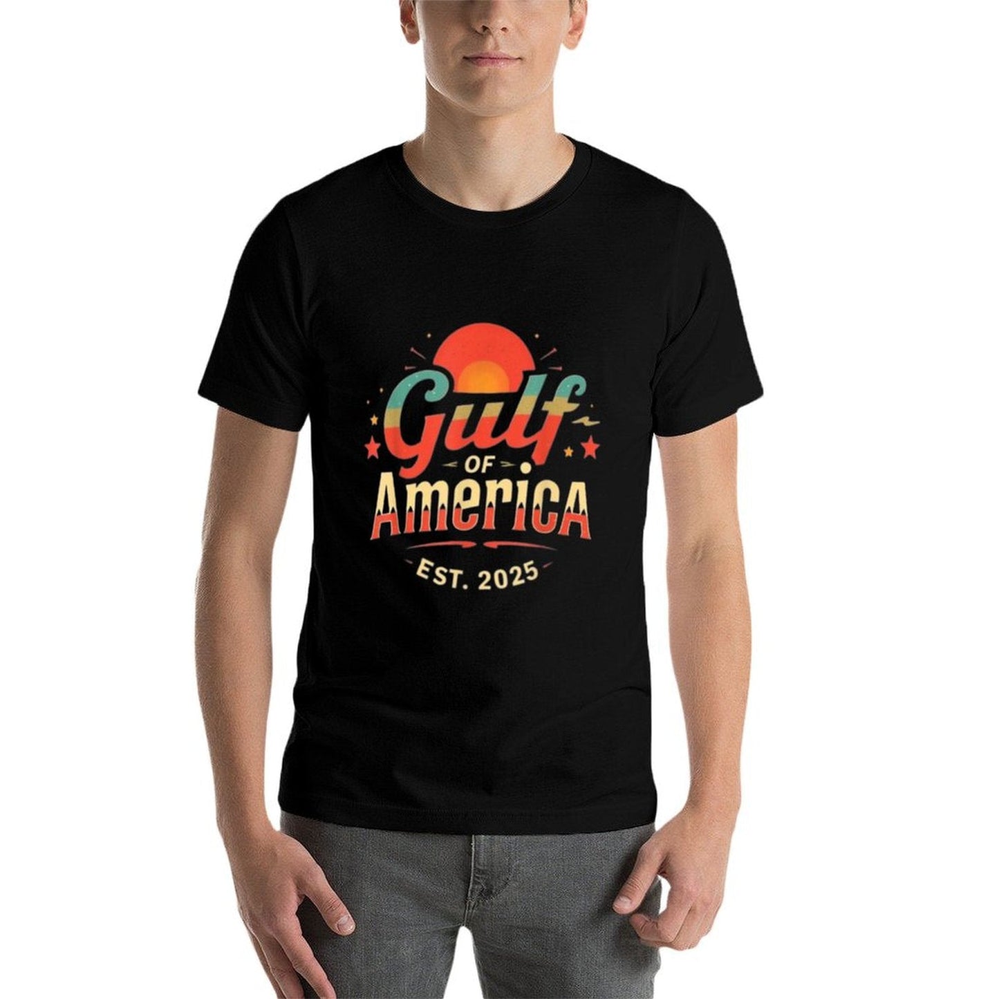 Gulf Of USA America Est 2025 Vintage Retro American Gulf US Graphic-printed T-Shirt