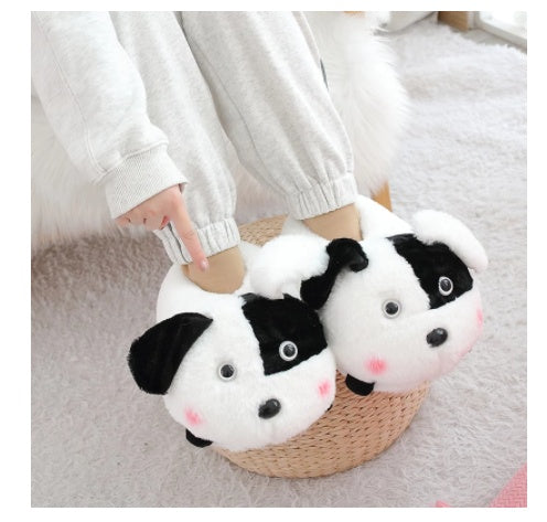 Warm Student Dormitory Plush Cotton Slippers