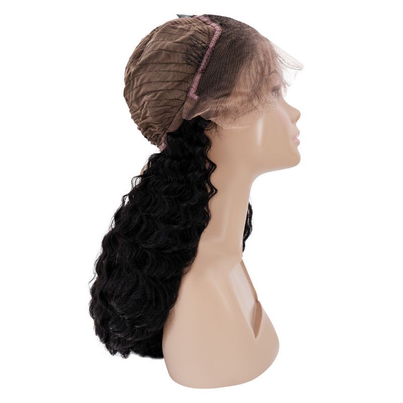Deep Wave 13x4 Transparent Lace Front Human Hair Wig