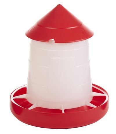 Comedero Colgante Deluxe Little Giant con Tapa – Capacidad de 10 kg para Aves de Corral y Gallinas