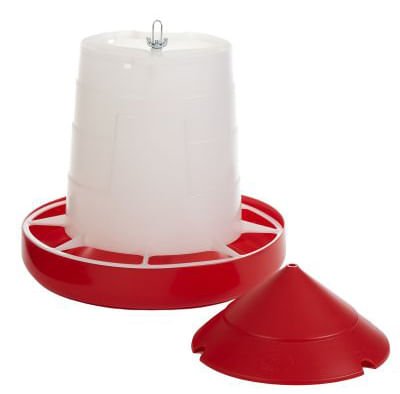 Comedero Colgante Deluxe Little Giant con Tapa – Capacidad de 10 kg para Aves de Corral y Gallinas