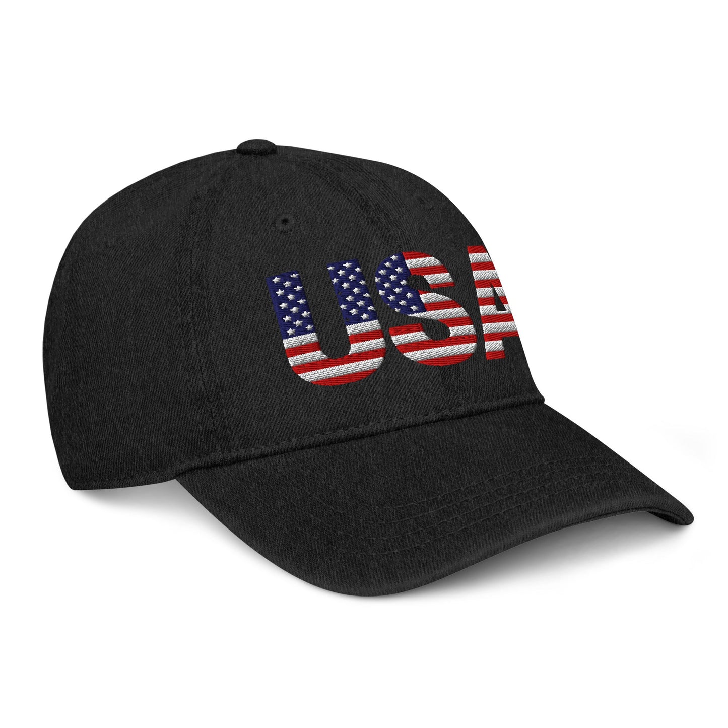 USA Patriotic - Denim Hat - 1 sided embroidery