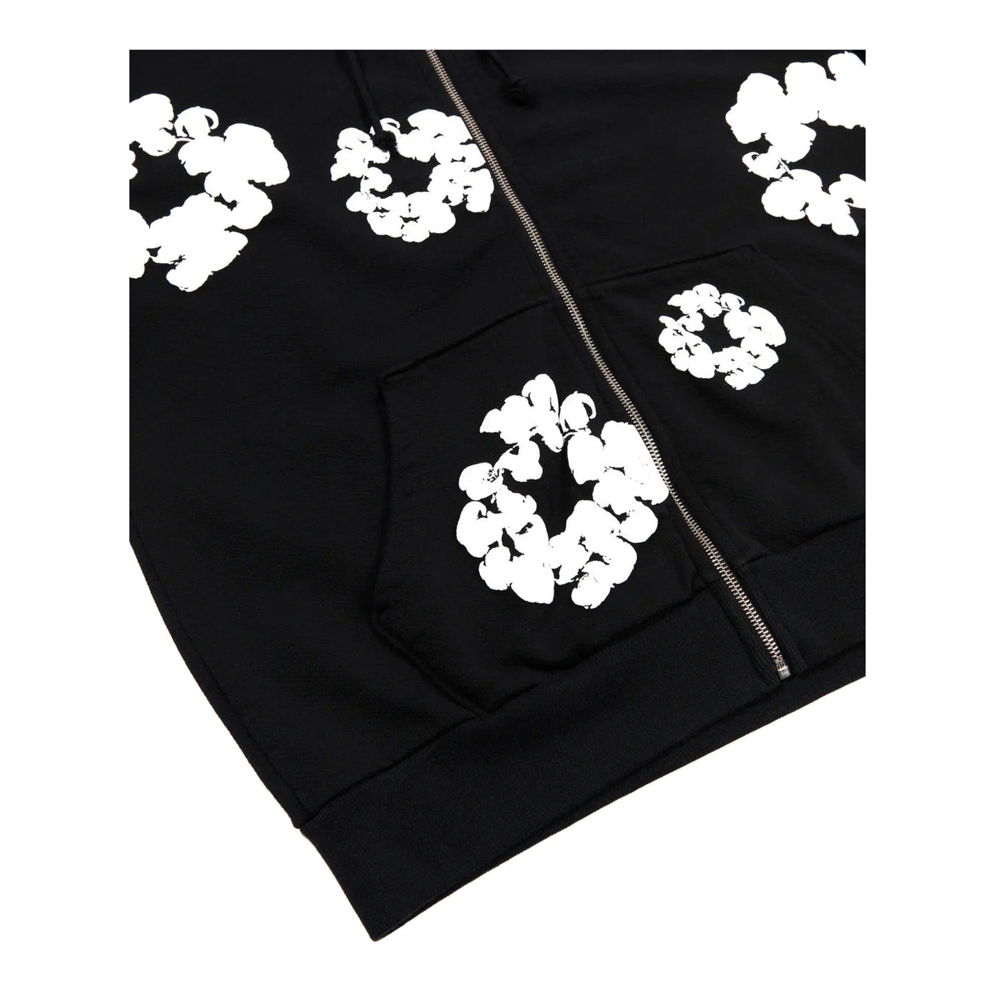 Denim Tears Cotton Wreath Zip Hoodie Black