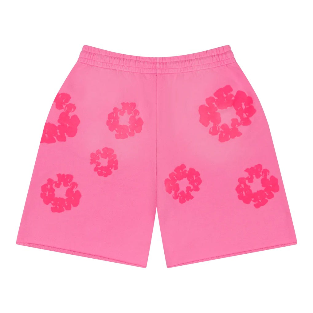 Denim Tears Mono Cotton Wreath Sweat Shorts Pink