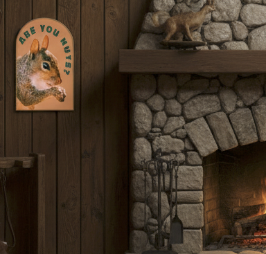 Are You Nuts? Funny Squirrel Arched Canvas Print Wall Art | Made in USA