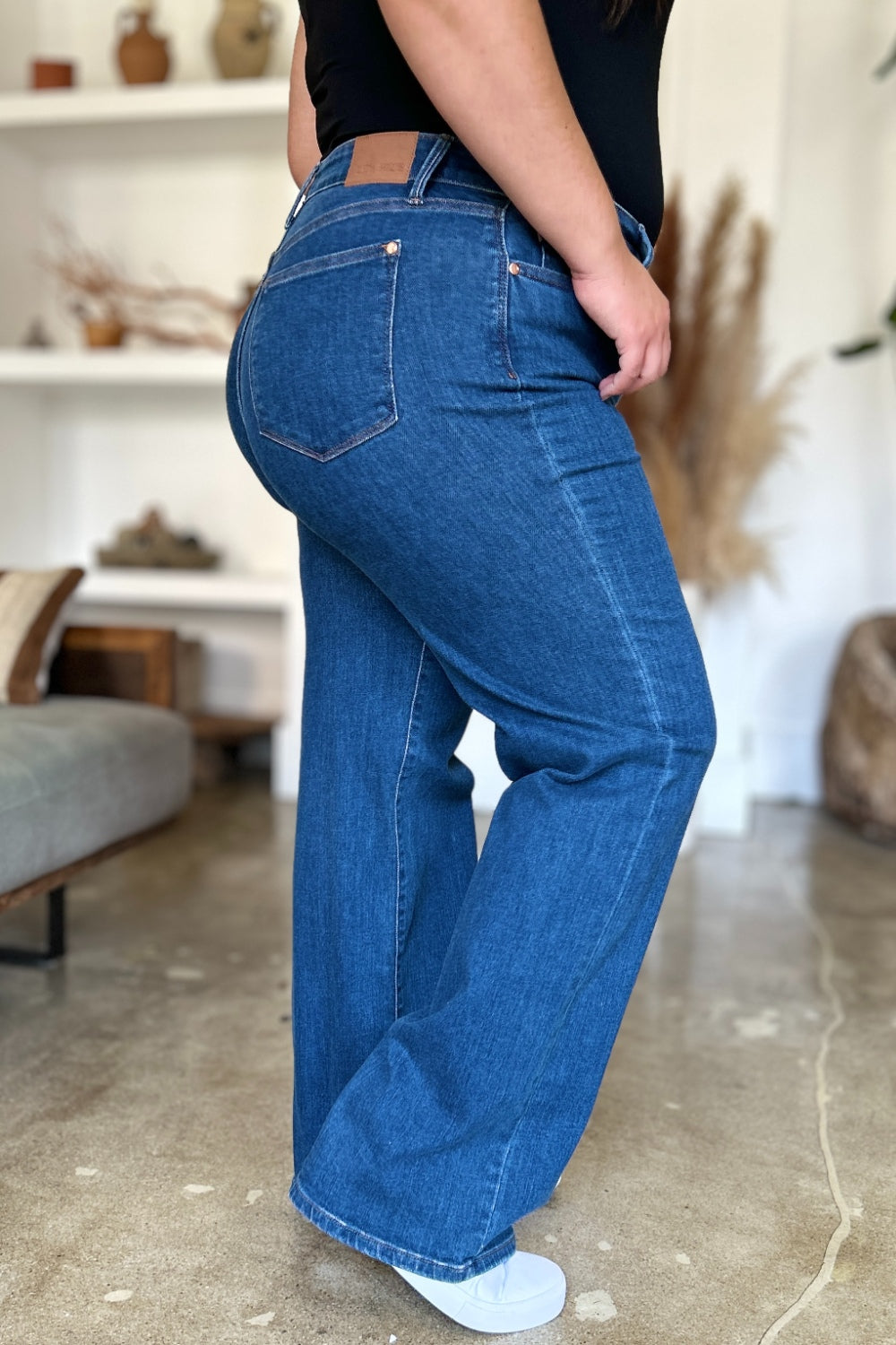 Judy Blue Jeans rectos de tiro alto de talla completa