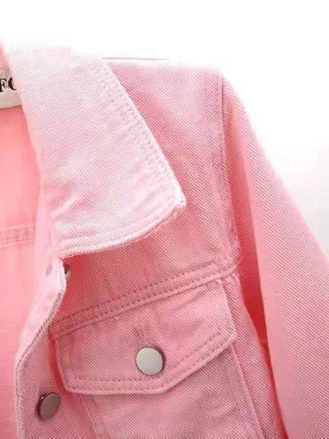 Full Size Cropped  Denim Jacket Plus Size