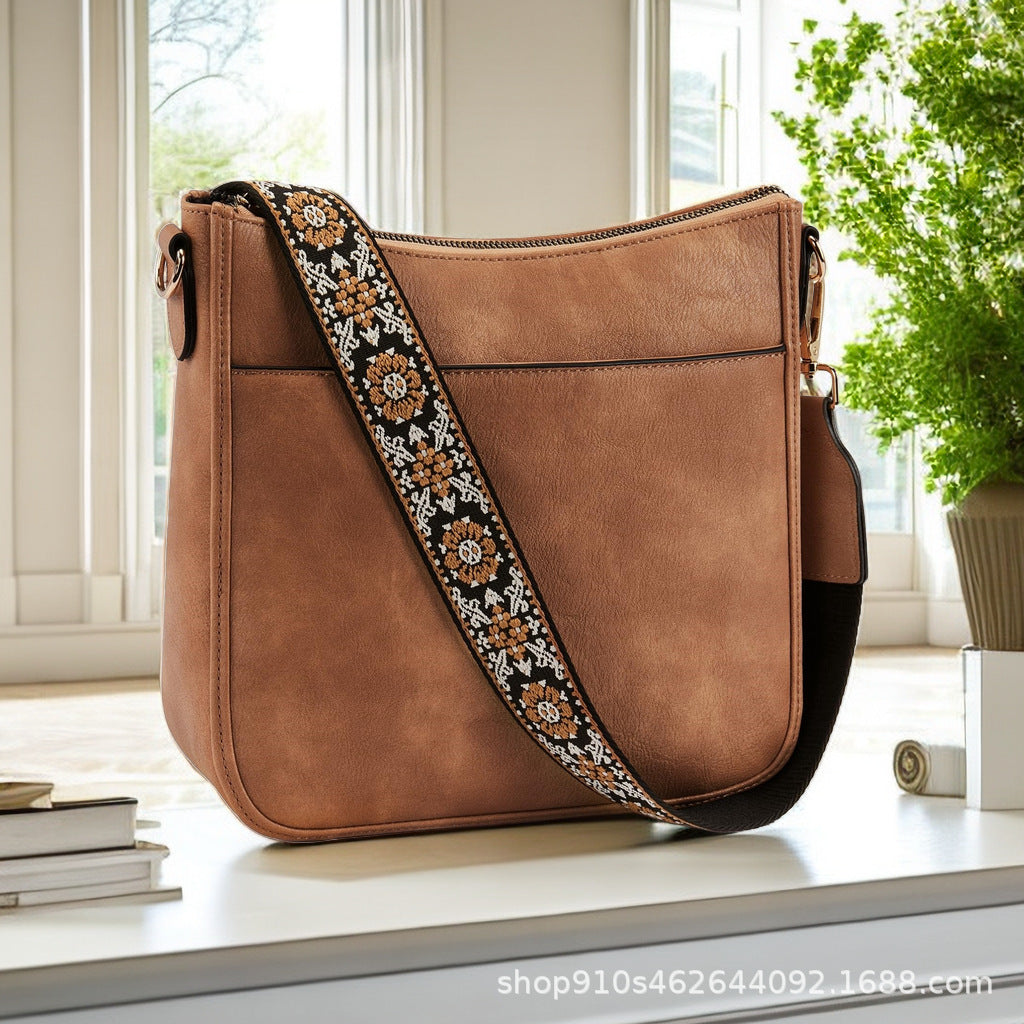 Women's Retro Solid Color Messenger Bag