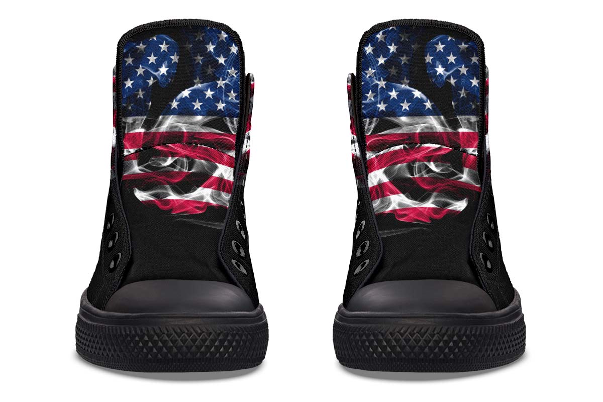 Printed Couple High Top Canvas Shoes