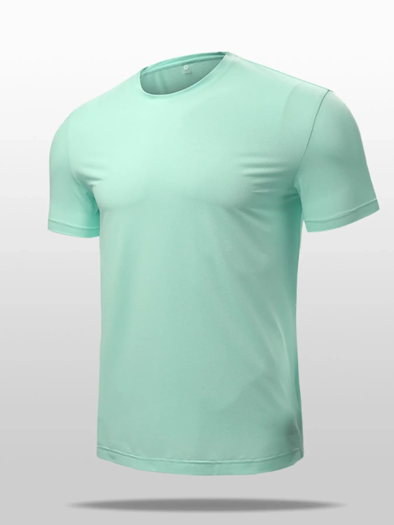 Camiseta activa de manga corta y cuello redondo para hombre