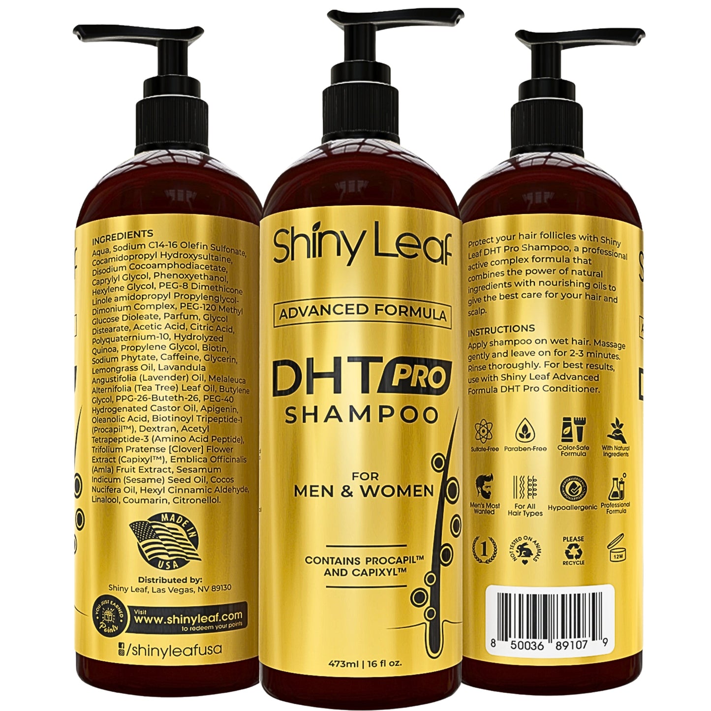 DHT Pro Shampoo with Procapil & Capixyl — 16 oz