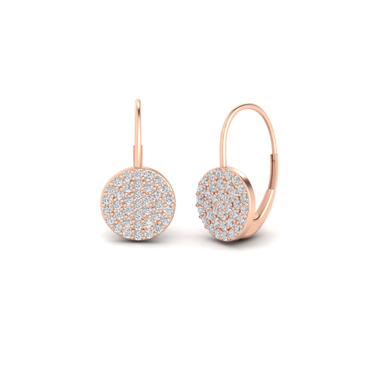 Diamond Disc Drop Earring