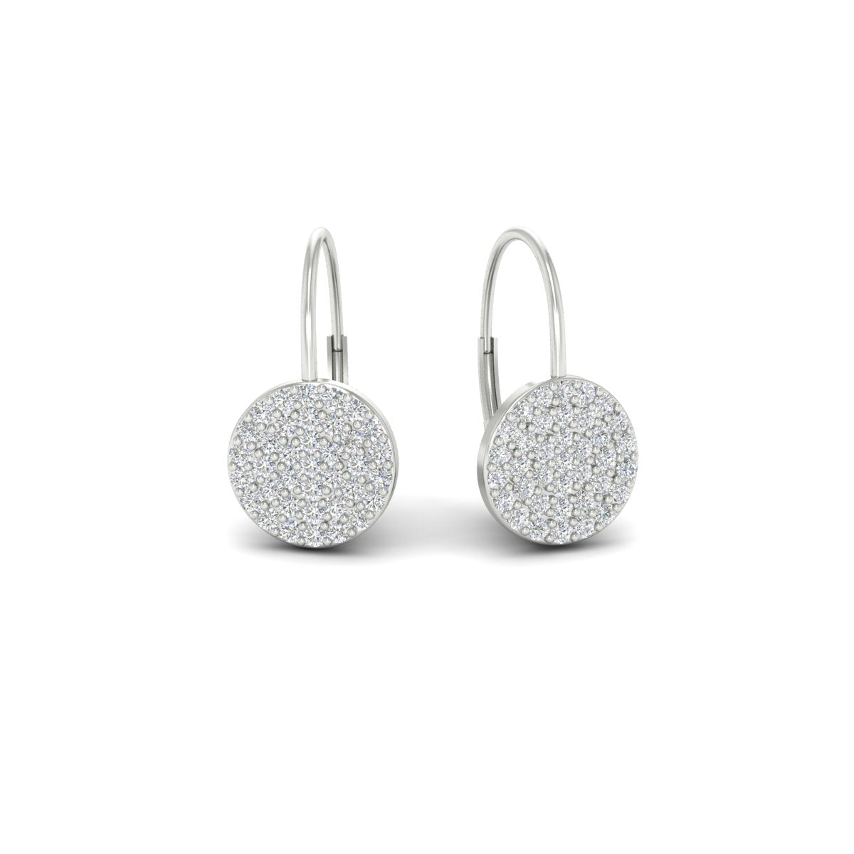 Diamond Disc Drop Earring