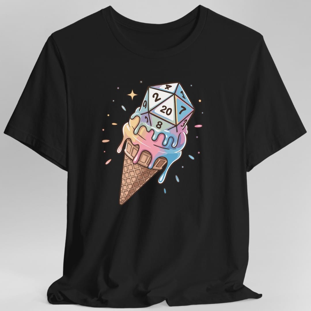 Camiseta de D&D con dados de helado