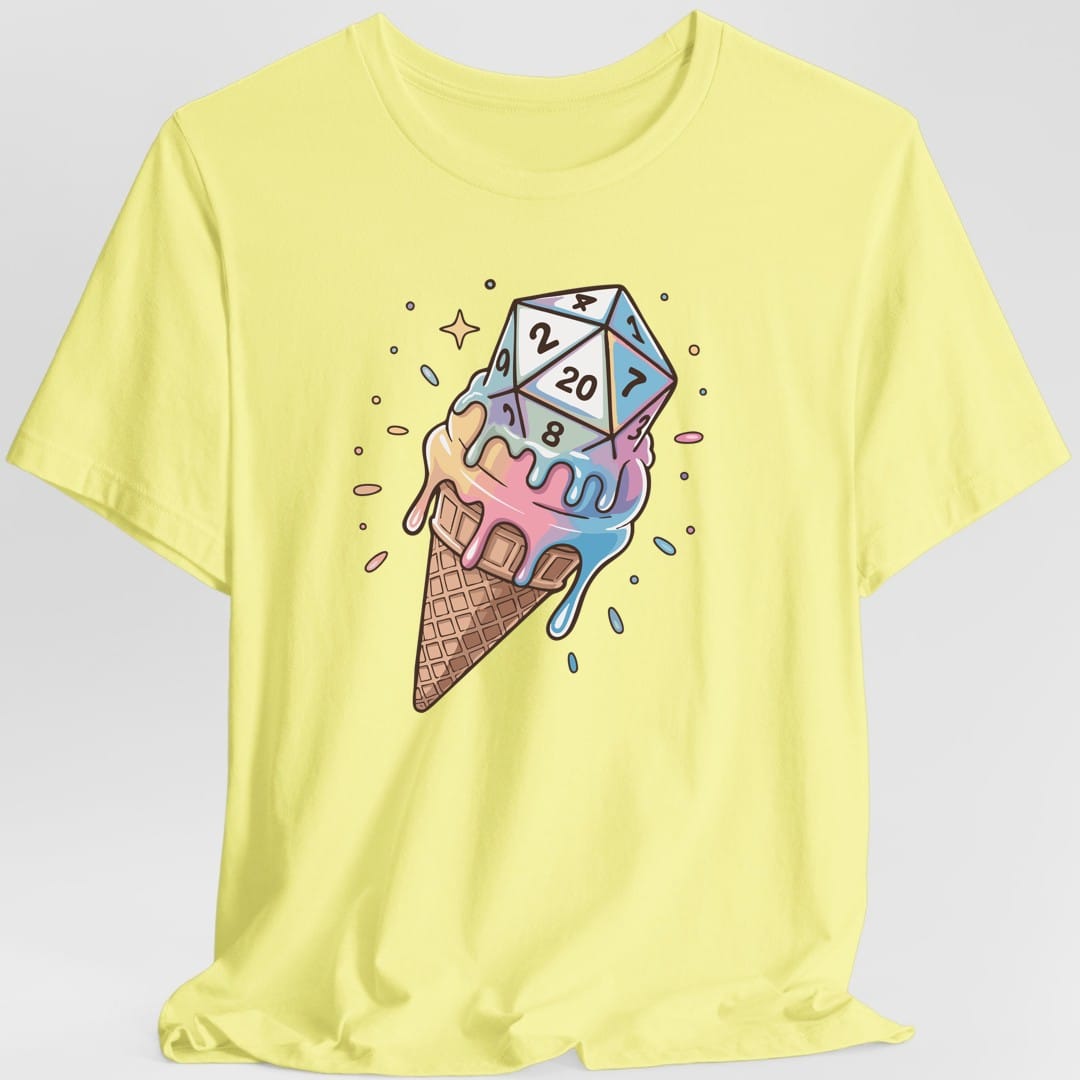 Camiseta de D&D con dados de helado
