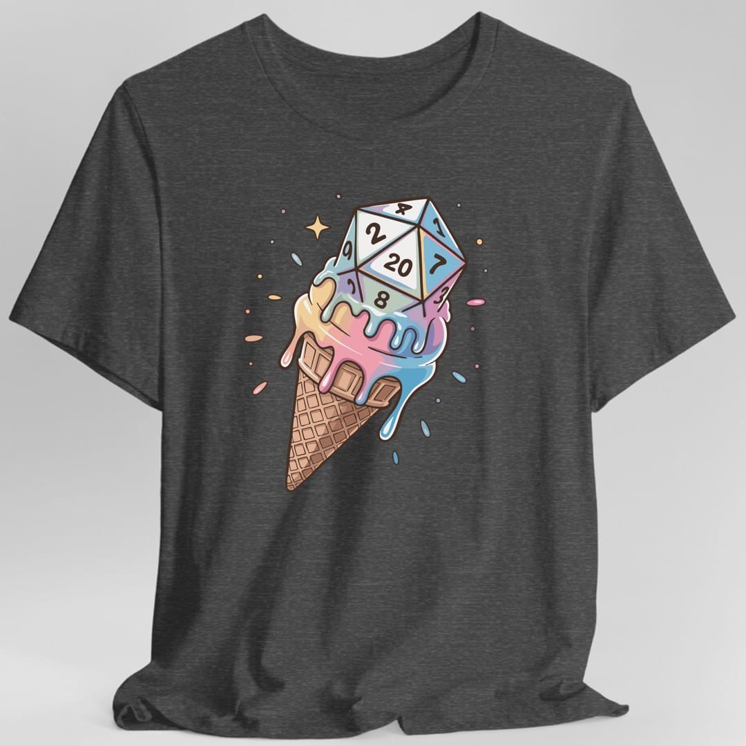 Camiseta de D&D con dados de helado