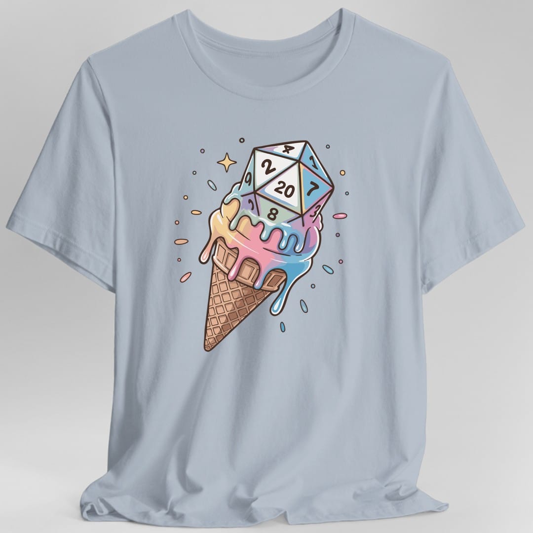 Camiseta de D&D con dados de helado