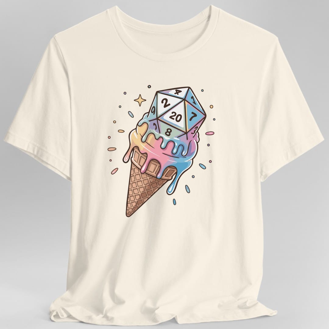 Camiseta de D&D con dados de helado