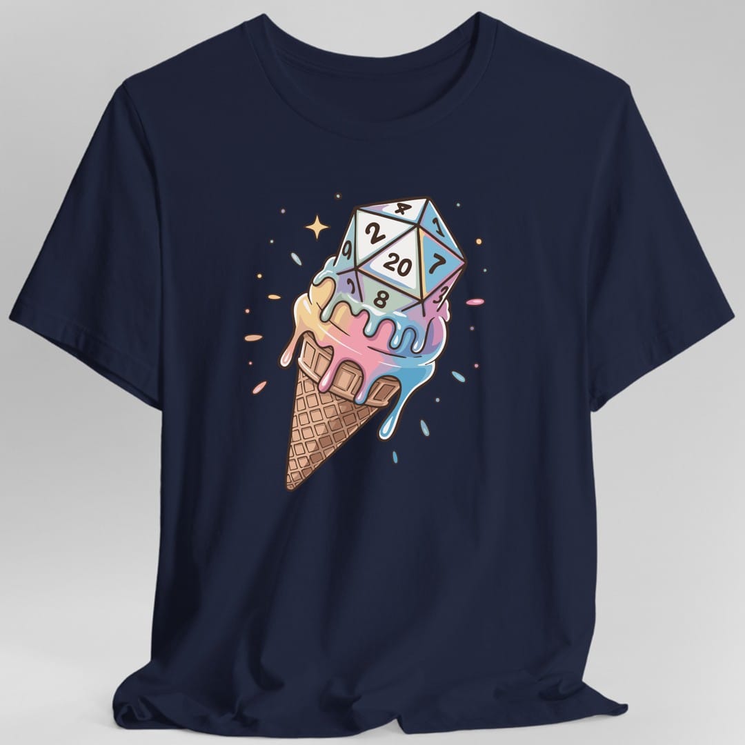 Camiseta de D&D con dados de helado