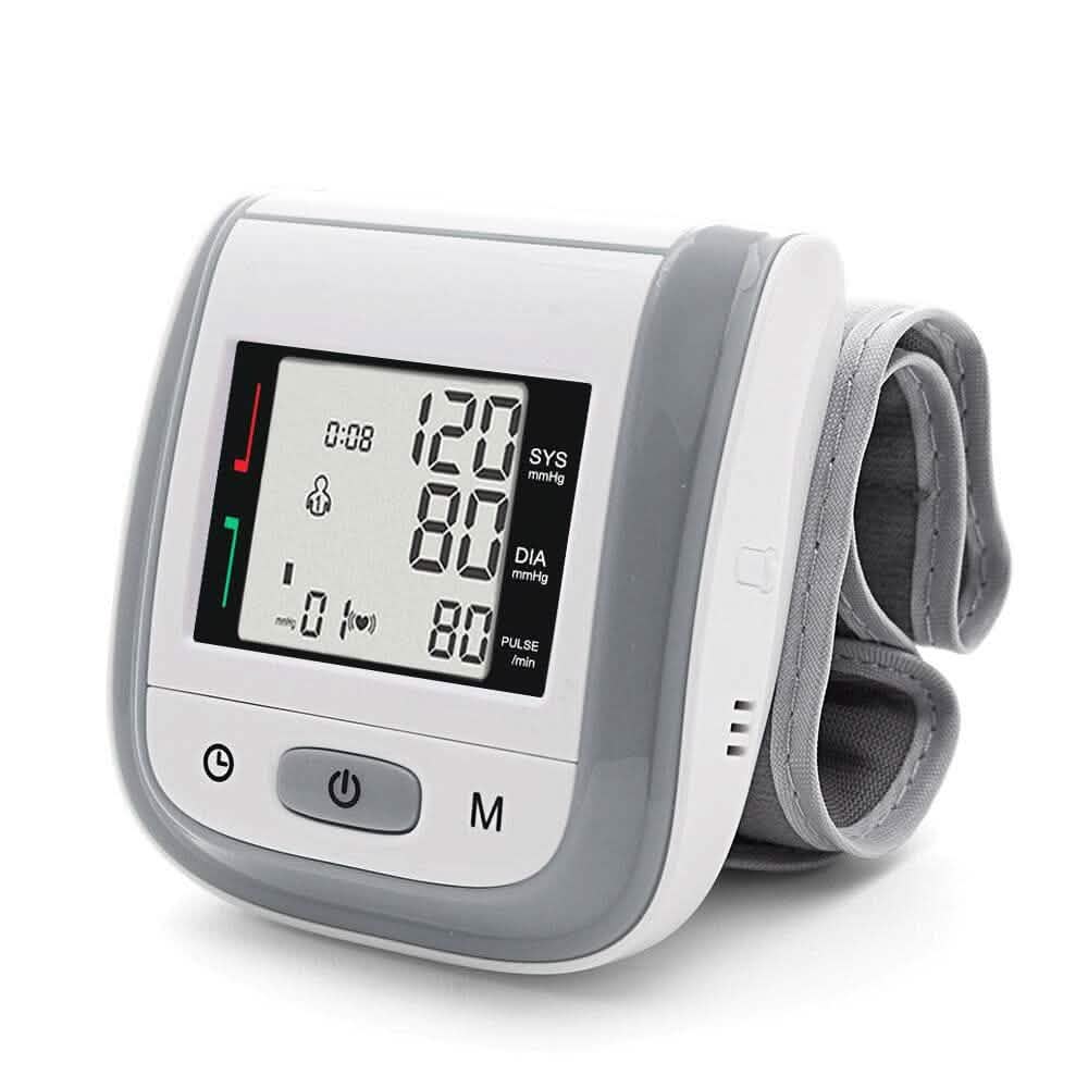 Digital Wrist Blood Pressure Monitor Heart Rate Pulse Meter Measure