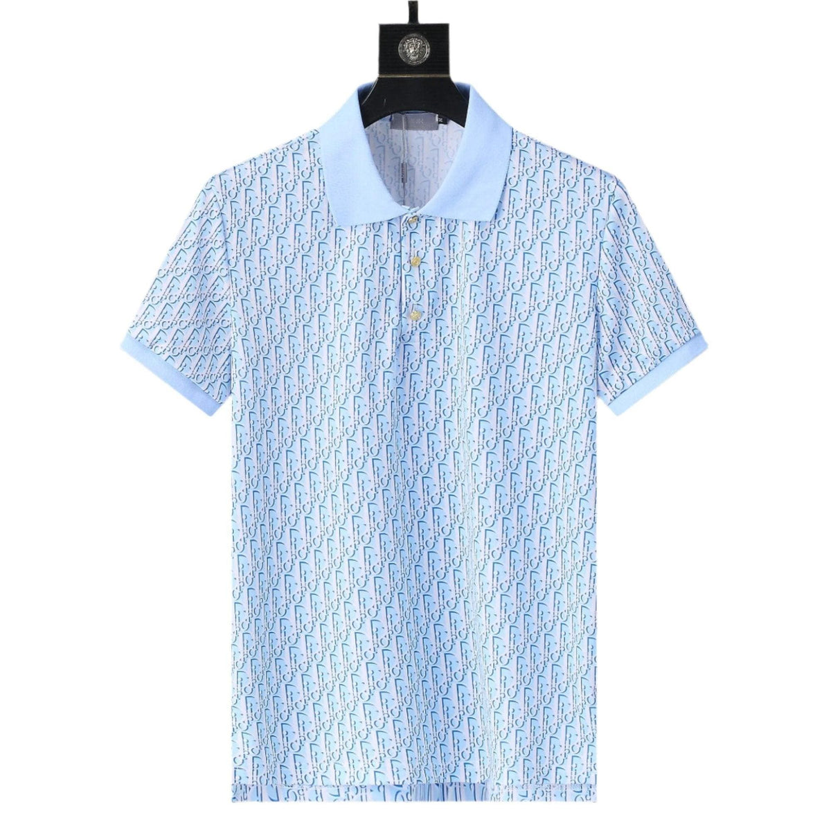 Dior Light Blue T-Shirt With Collar